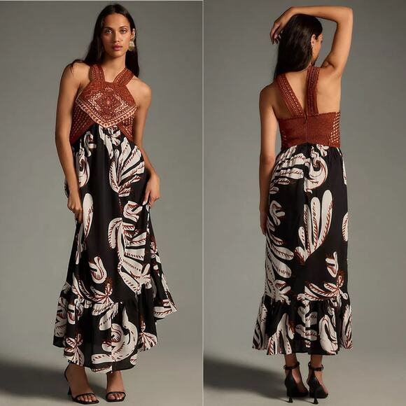 Anthropologie Dresses & Skirts - By Anthropologie Deco Printed Halter Dress